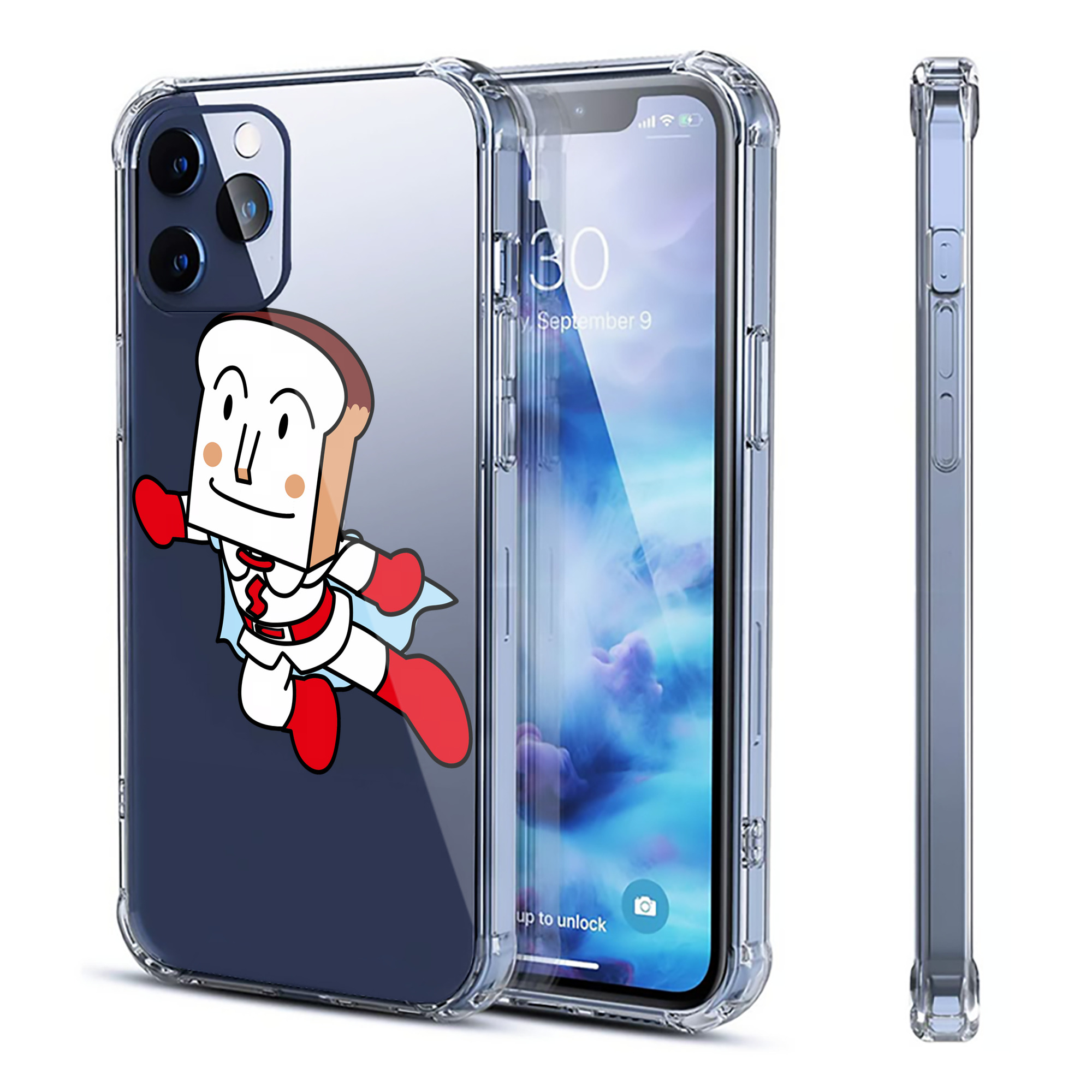 （画像用） アンパンマン Anpanman 【iPhone 12シリーズ対応】透明スマホケース（クリアソフトケース）